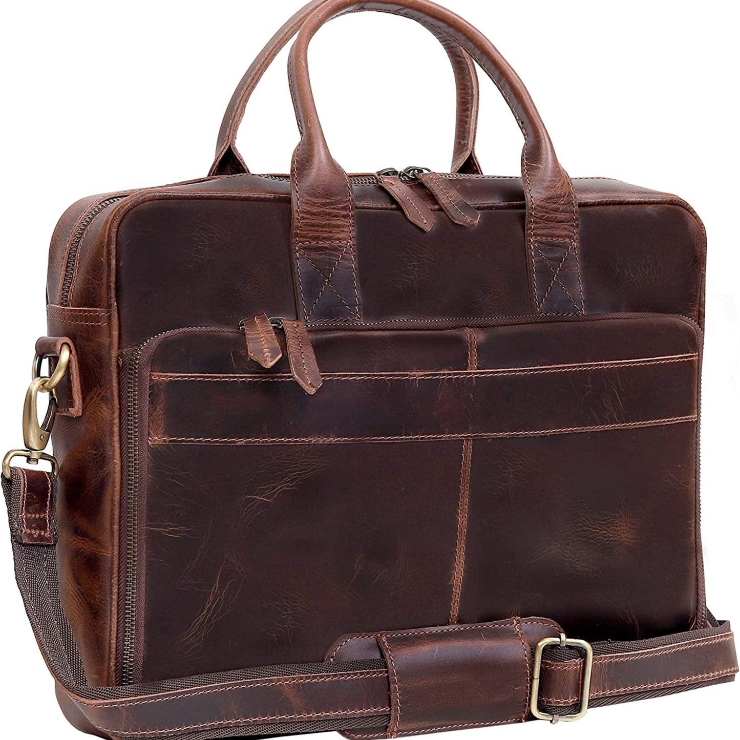 16-Inch Leather Briefcase - Buy the Bag and More