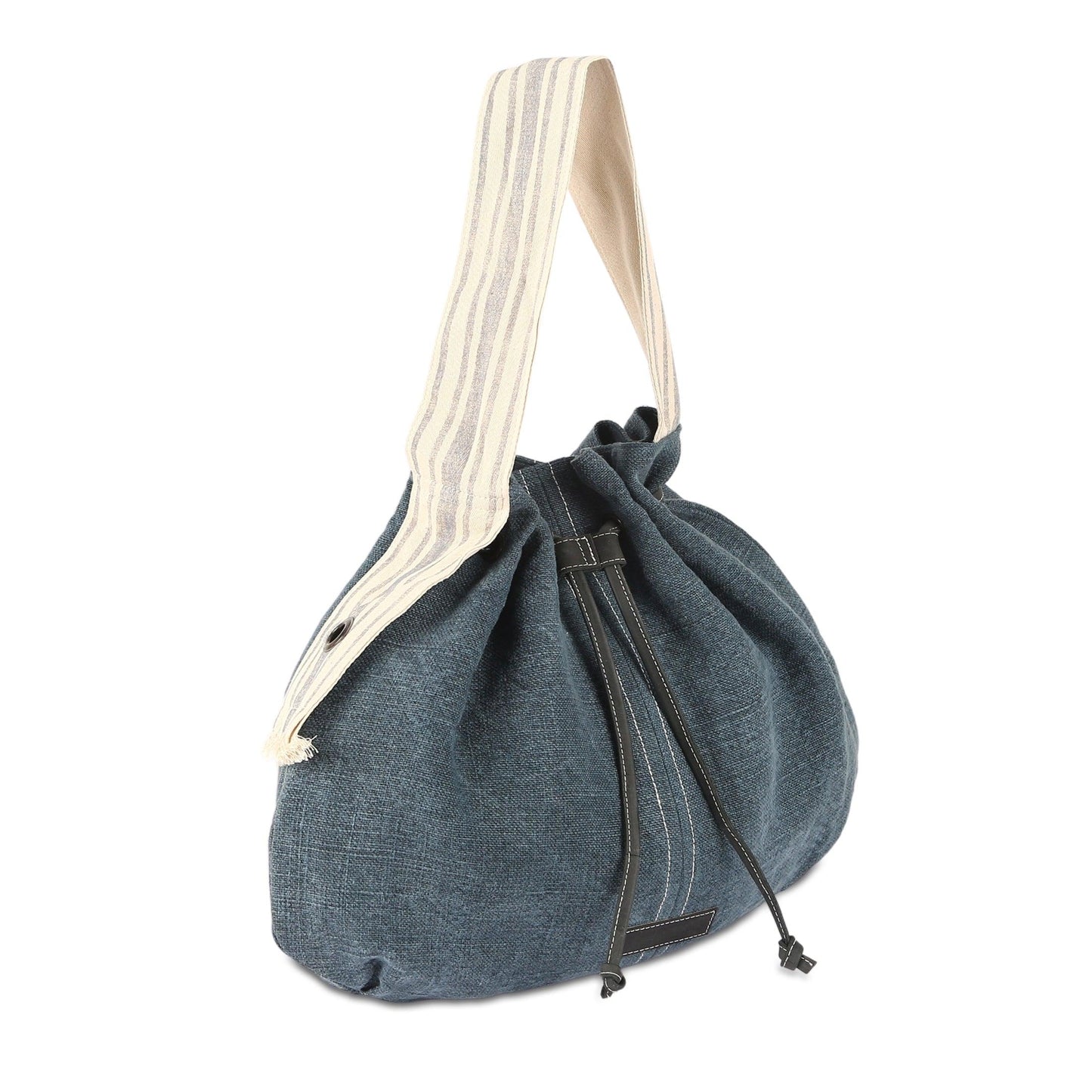 KomalC Tote Bag made with high-quality Jute - Stylish, Eco-friendly & spacious design for everyday use | Shopping | Travel (Delphinium)