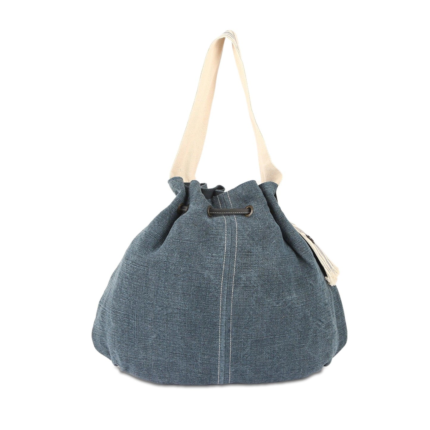 KomalC Tote Bag made with high-quality Jute - Stylish, Eco-friendly & spacious design for everyday use | Shopping | Travel (Delphinium)