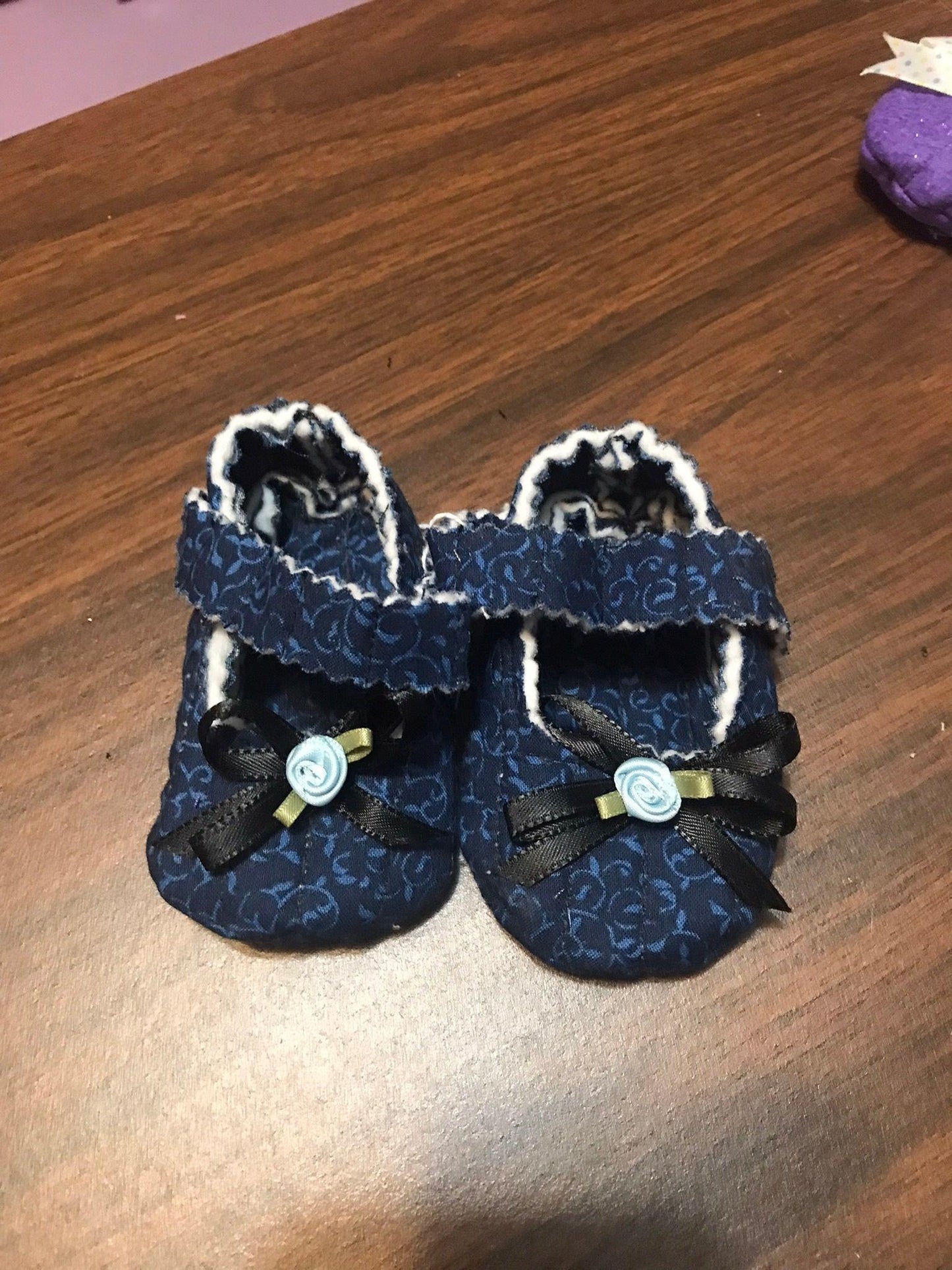 Hand-Crafted Quilted Newborn Velcro-Latch Shoes - Buy the Bag and More