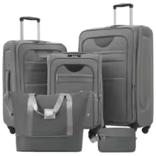 Soft side 4-piece Luggage Set Grey