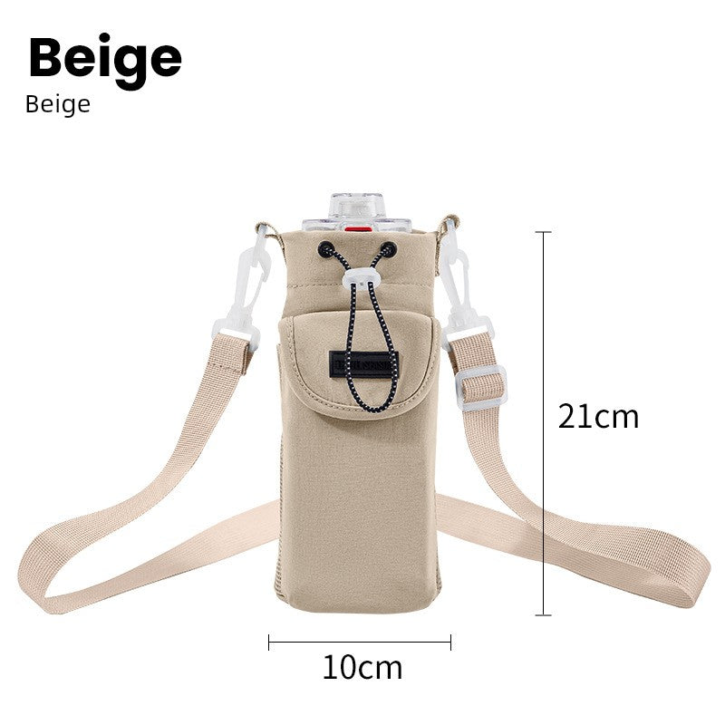 Ultimate Versatile Bottle Bag with Utility Pouch Beige