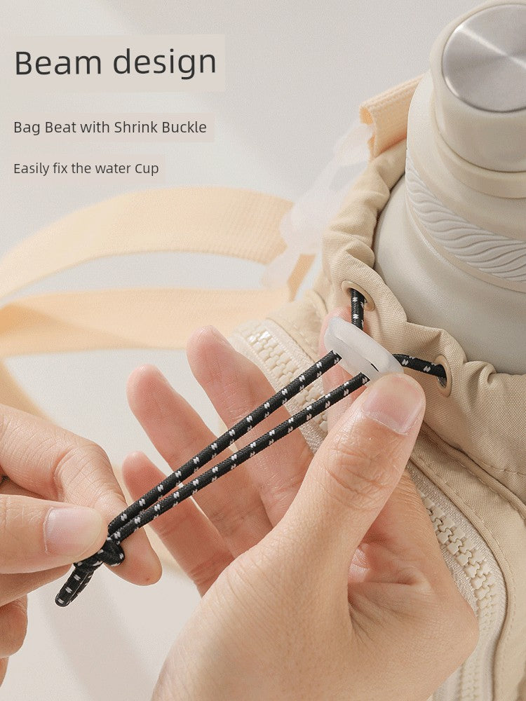 Ultimate Versatile Bottle Bag with Utility Pouch pull string