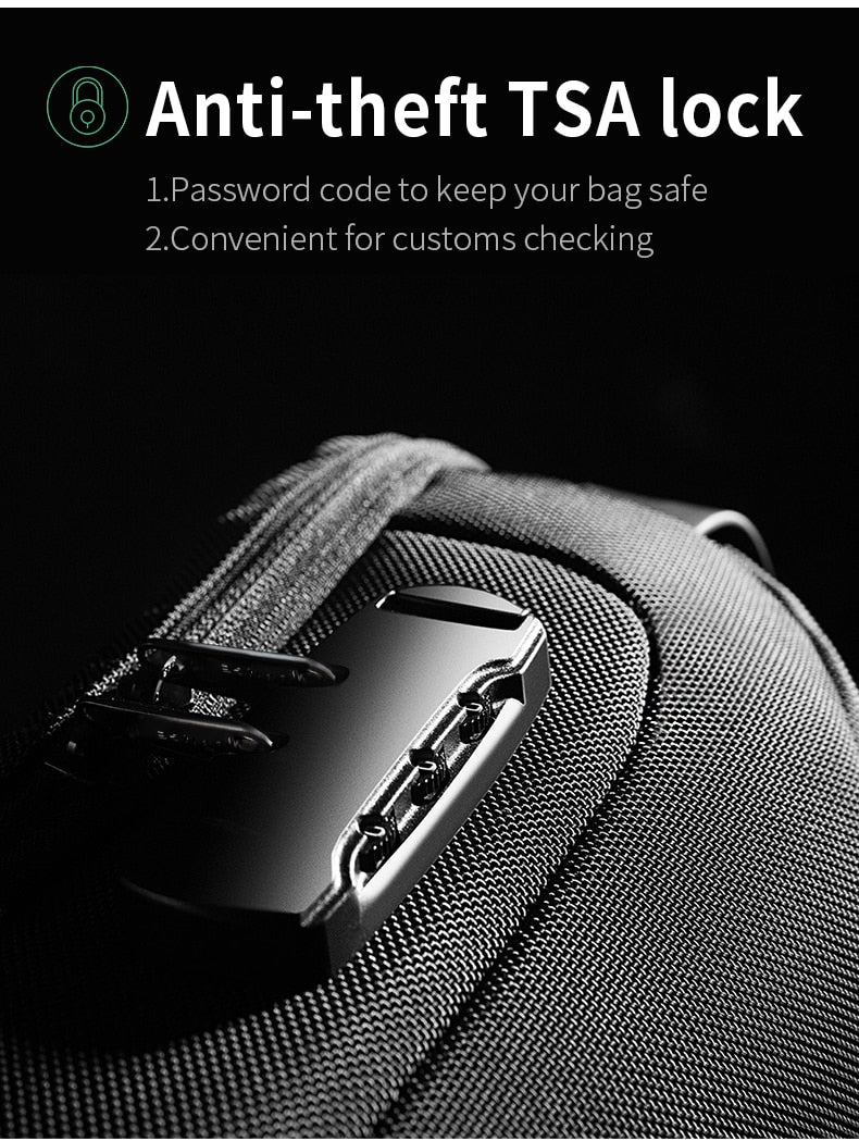 Waterproof Shoulder Sling Bag TSA lock