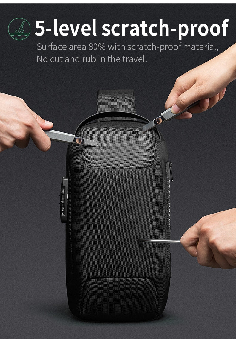 Waterproof Shoulder Sling Bag scratch proof