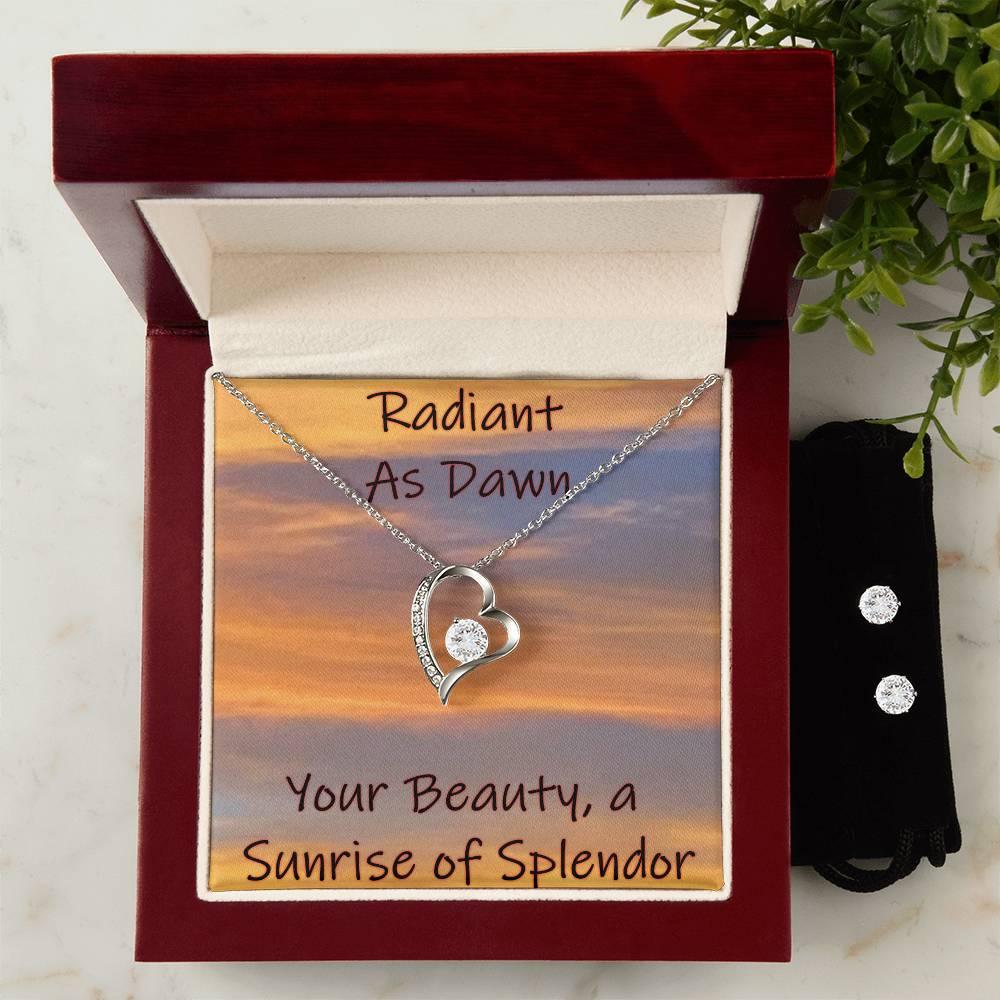 Forever Love Necklace + Clear CZ Earrings - Buy the Bag and More