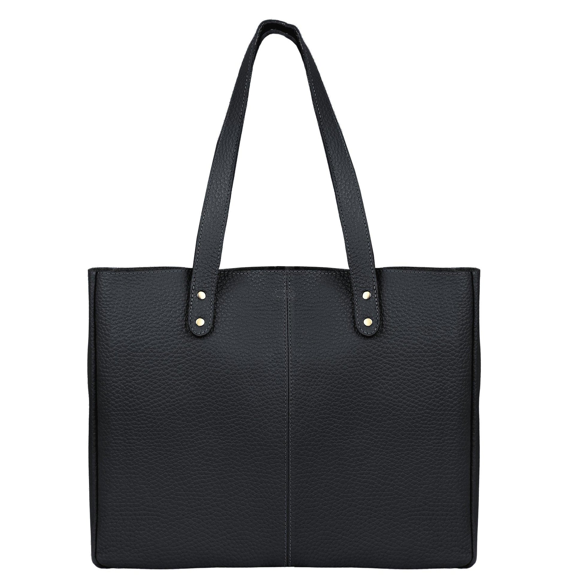 15-inch Leather Shoulder Bag Tote - Buy the Bag and More