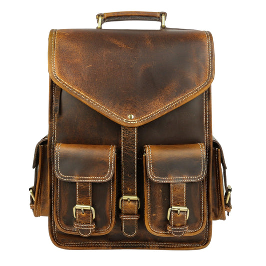 Leather Backpack Rucksack Travel Laptop Camping School College Bag for Men Women - Buy the Bag and More