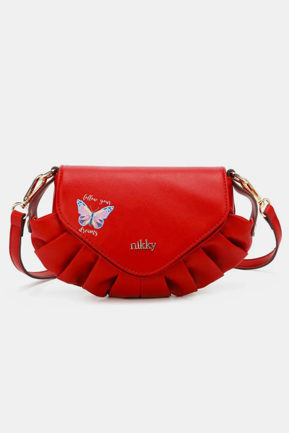 Nicole Lee USA Graphic Crossbody Bag-Red