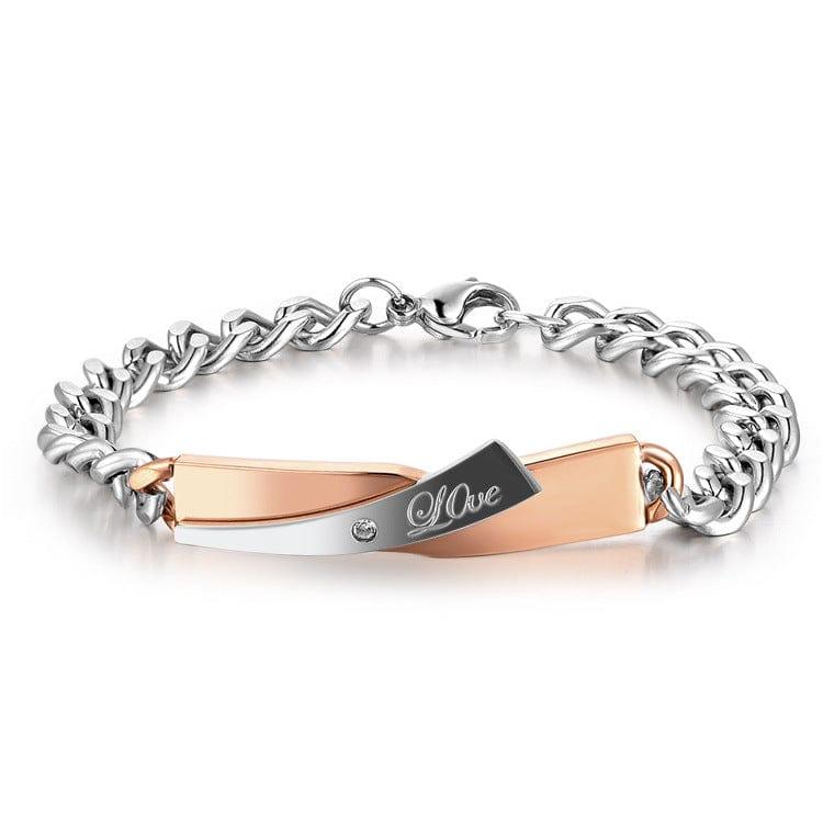 Romantic Stainless Steel Couples Bracelet - Buy the Bag and More