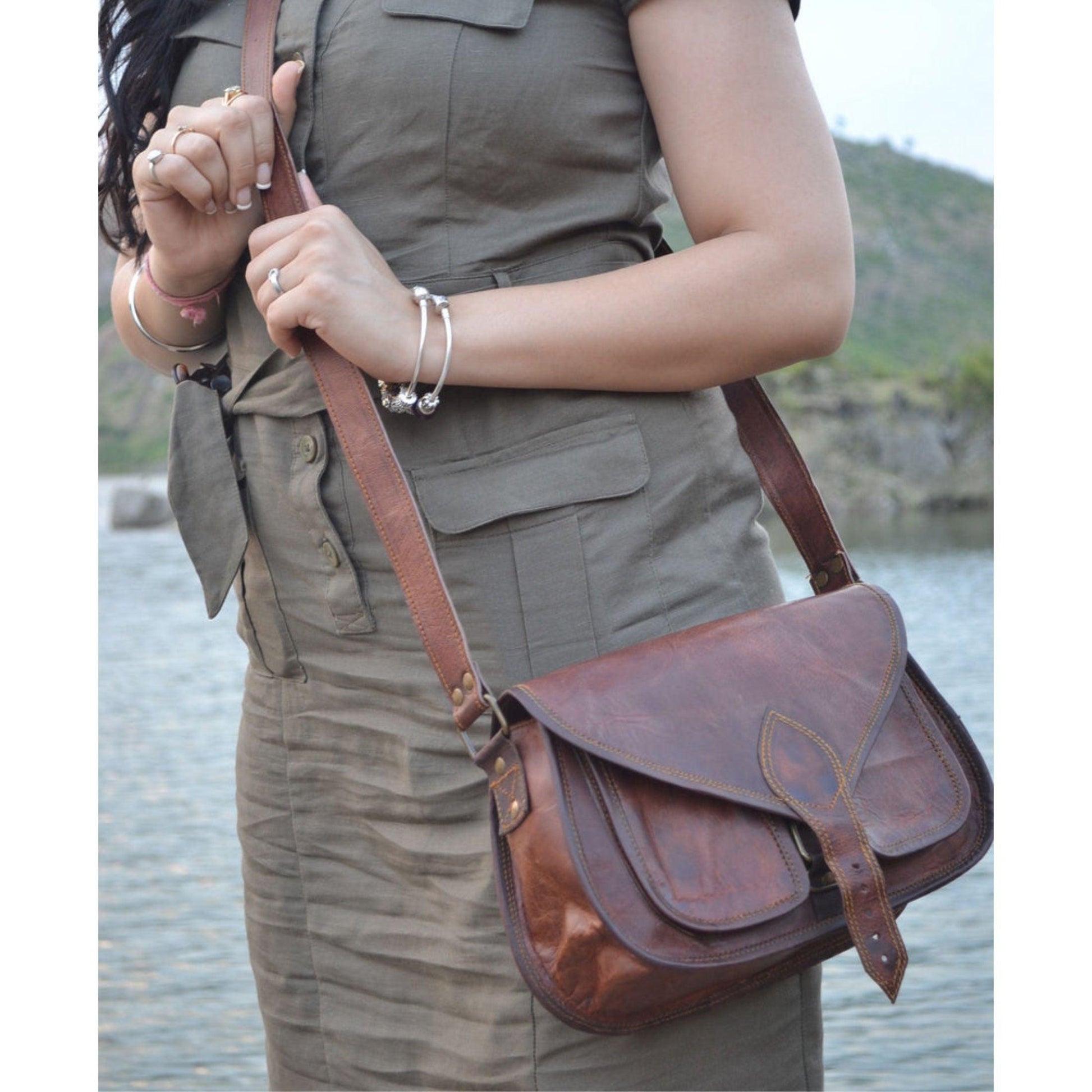Leather Purse Women Shoulder Bag Crossbody Satchel Ladies Tote Travel Purse (10 Inch) - Buy the Bag and More
