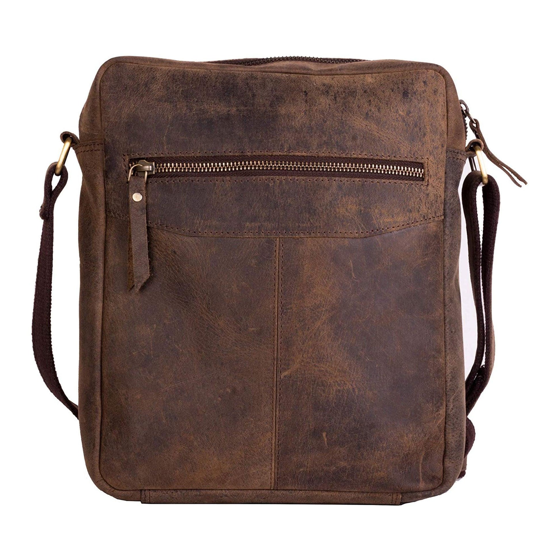 Leather 11 Inch Sturdy Leather iPad Messenger Satchel Bag - Buy the Bag and More