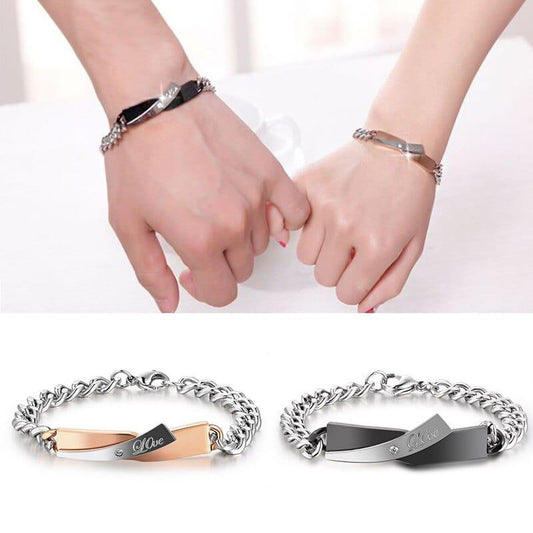 Romantic Stainless Steel Couples Bracelet - Buy the Bag and More