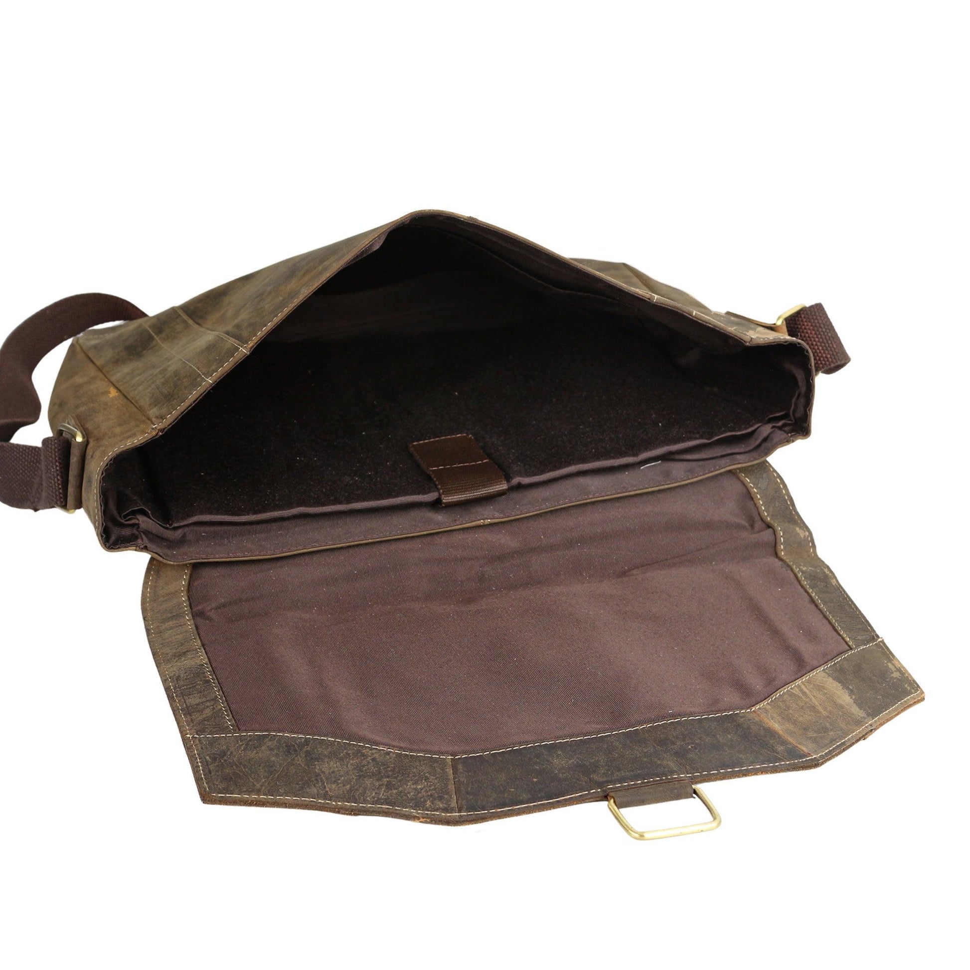 15-Inch Distressed Tan Leather Briefcase – Laptop Messenger Bag for Men & Women, Perfect Office, School, and College Satchel - Buy the Bag and More