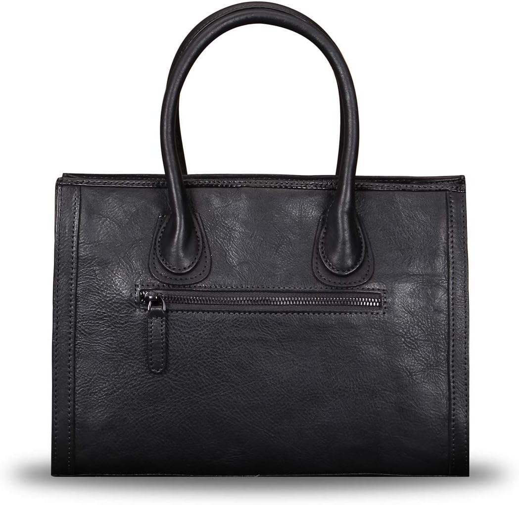 3D Letter Embossed Leather Tote Bag handbag back