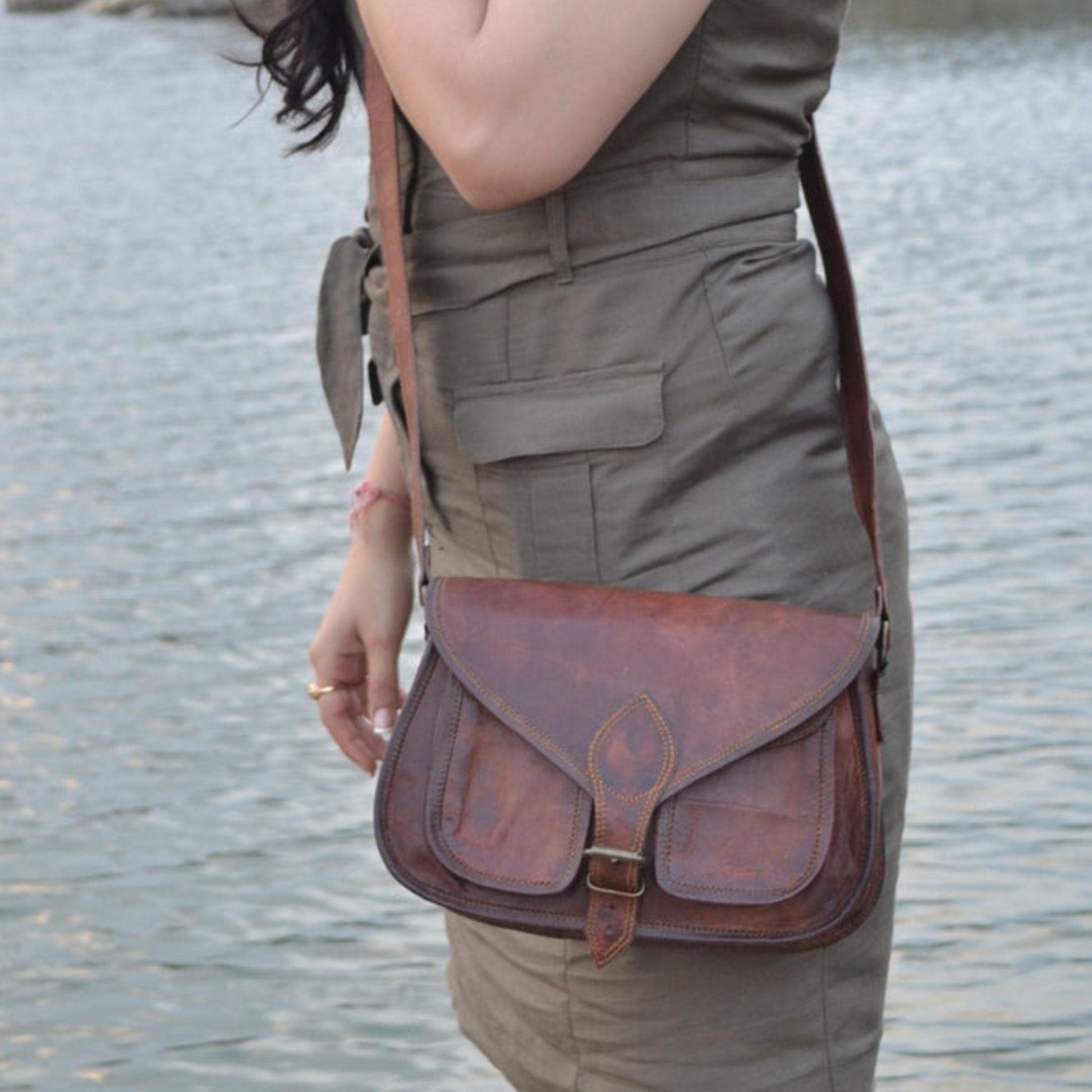 Leather Purse Women Shoulder Bag Crossbody Satchel Ladies Tote Travel Purse (10 Inch) - Buy the Bag and More