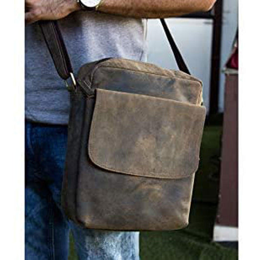 Leather 11 Inch Sturdy Leather iPad Messenger Satchel Bag - Buy the Bag and More