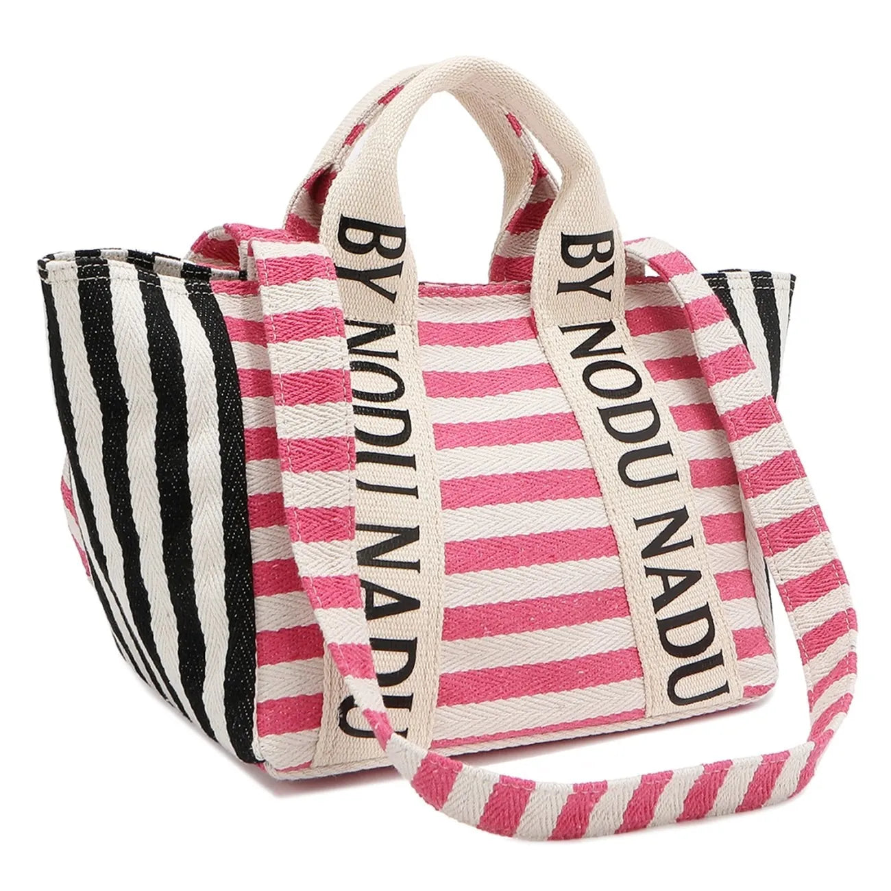 Nicole Lee USA Letter Striped Tote Bag-Front