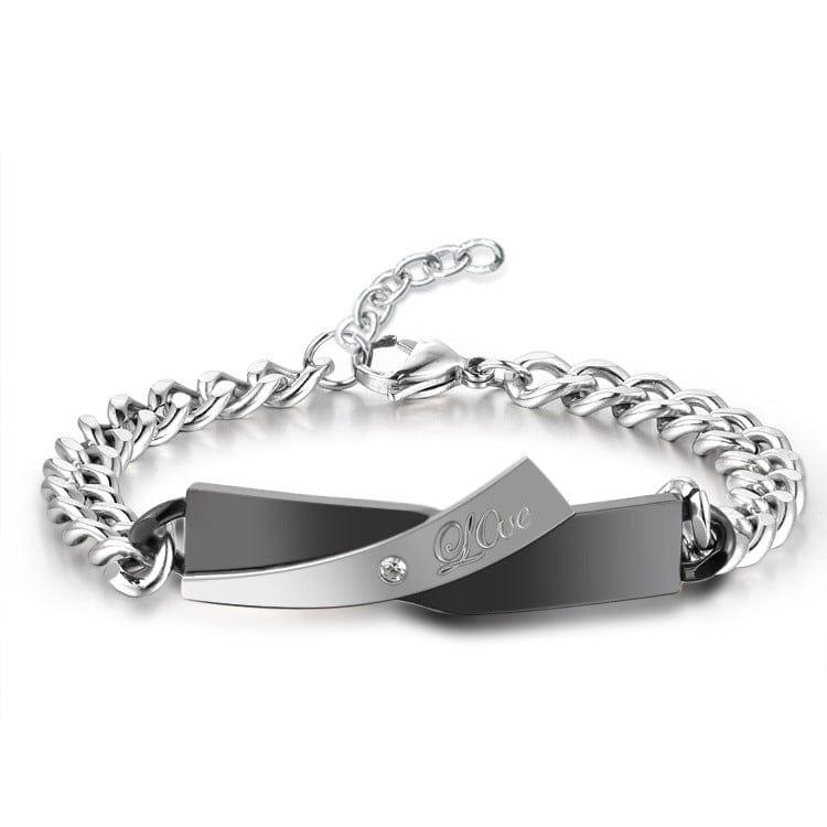 Romantic Stainless Steel Couples Bracelet - Buy the Bag and More