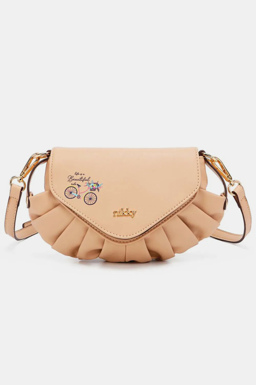 Nicole Lee USA Graphic Crossbody Bag-Soft Peach