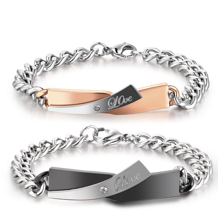 Romantic Stainless Steel Couples Bracelet - Buy the Bag and More
