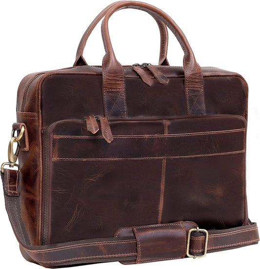 18-Inch Leather Briefcase - Buy the Bag and More