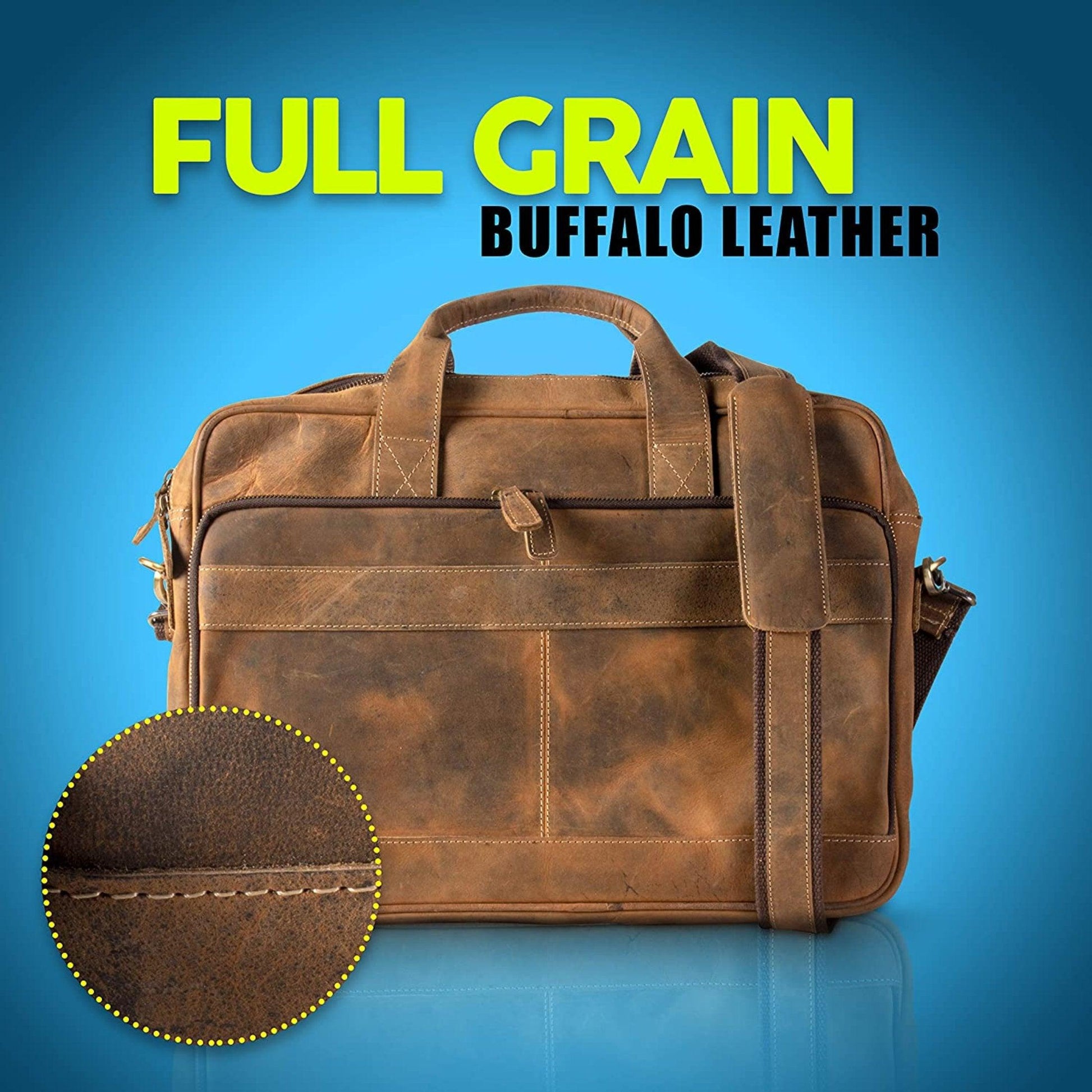 16-Inch Leather Briefcase - Buy the Bag and More