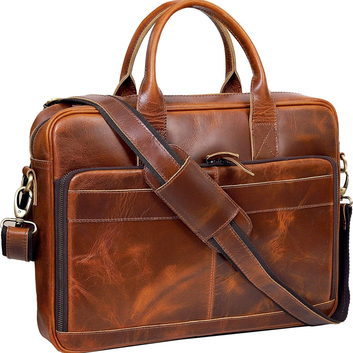 16-Inch Leather Briefcase - Buy the Bag and More