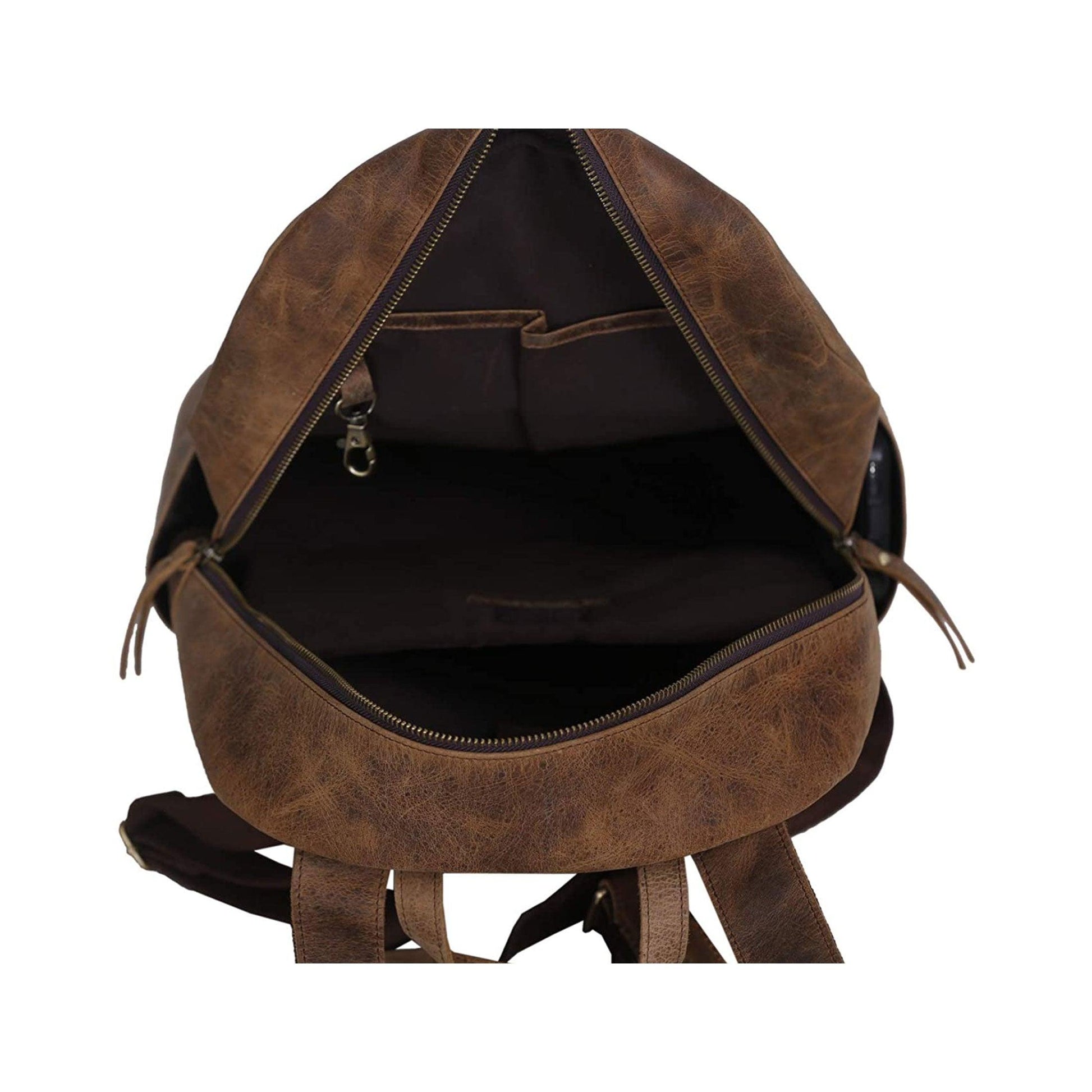 15-Inch Genuine Leather Backpack – Versatile Rucksack & Laptop Bag for Women and Men, Ideal for Travel, School, College, Hiking, and Camping - Buy the Bag and More