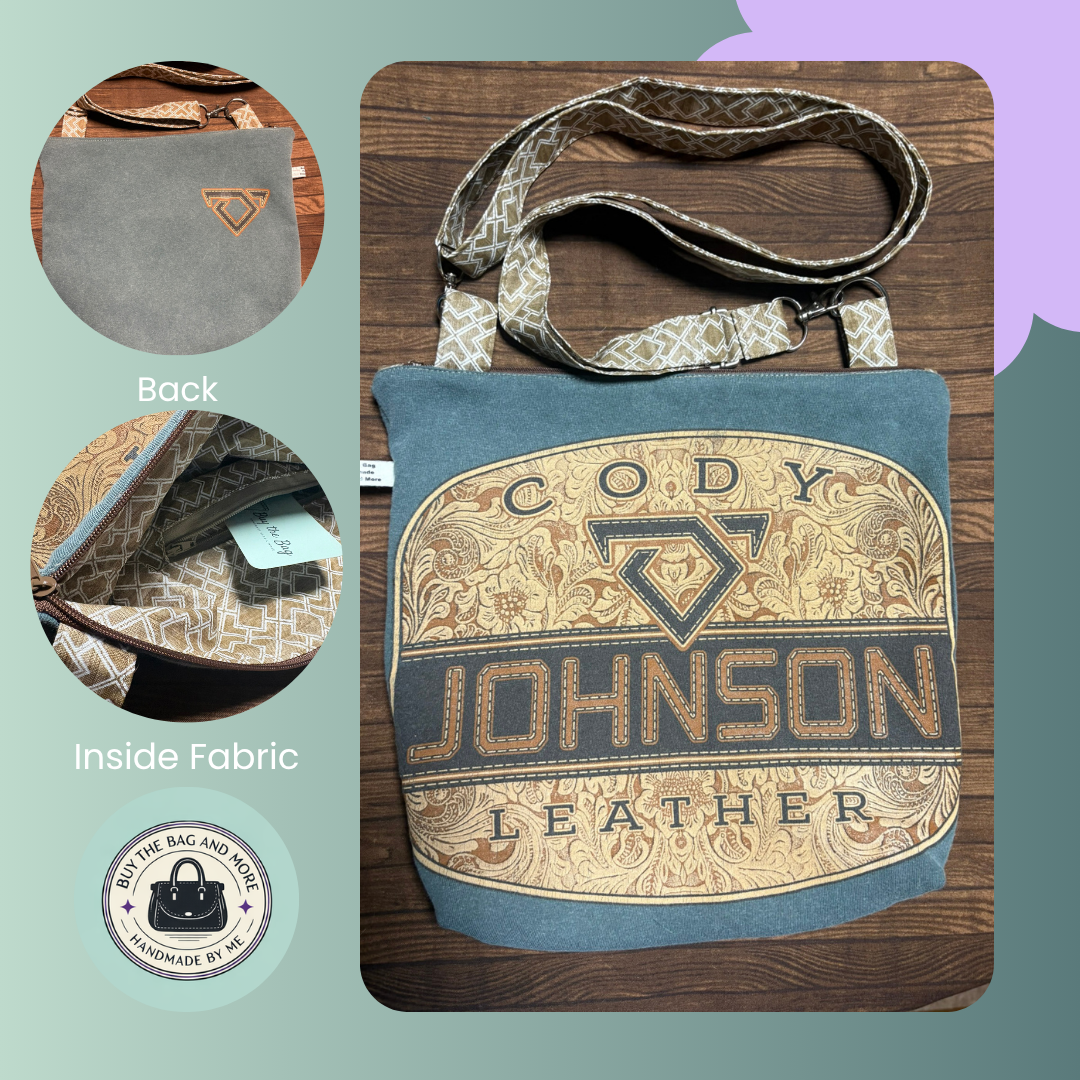 Vintage Tee Shirt Crossbody Bag – Adjustable Everyday Sling Bag