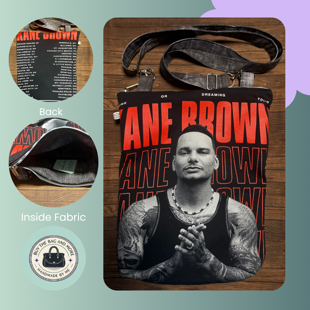 Vintage Tee Shirt Crossbody Bag – Adjustable Everyday Sling Bag
