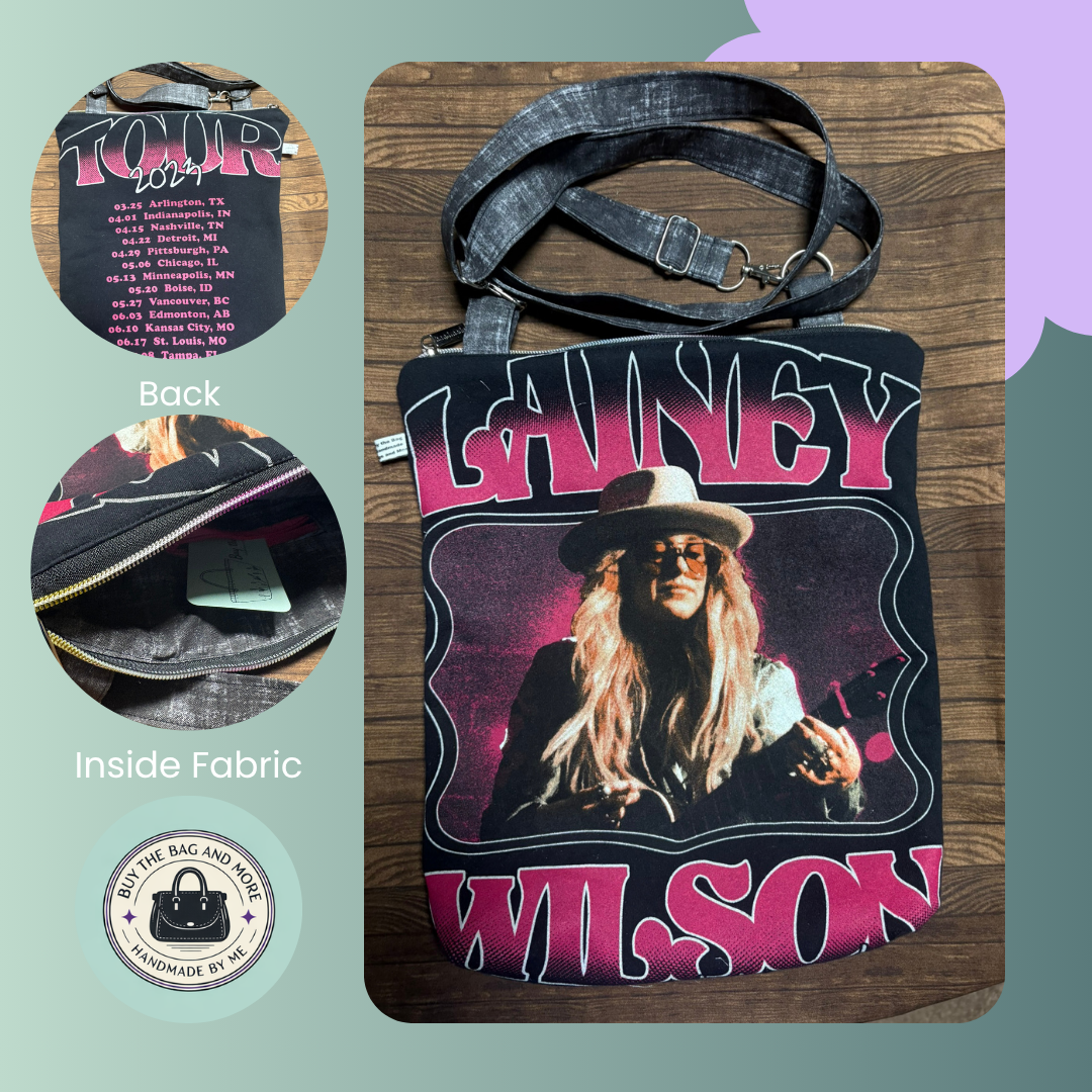 Vintage Tee Shirt Crossbody Bag – Adjustable Everyday Sling Bag