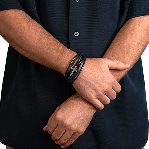 Cross Leather Bracelet - Buy the Bag and More