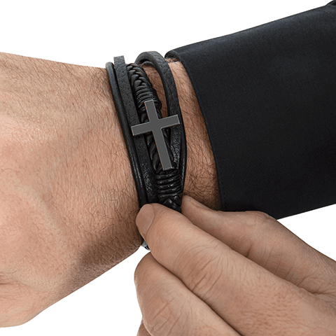 Cross Leather Bracelet - Buy the Bag and More