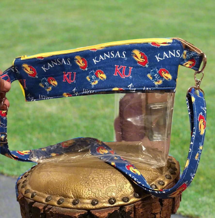 HandCrafted clear Stadium Bags - Collage Basketball Jayhawks