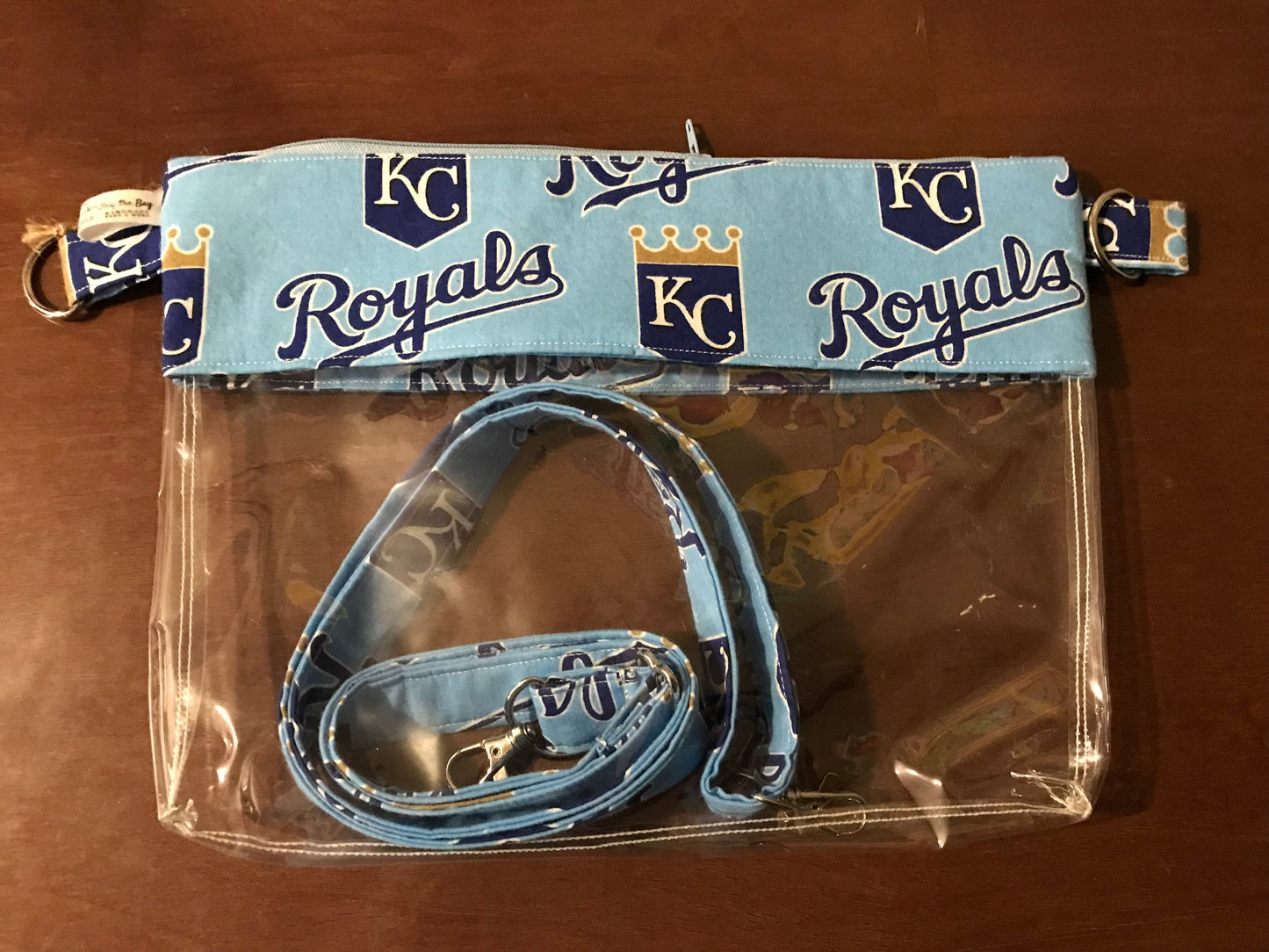 HandCrafted clear Stadium Bags -MLB Royals