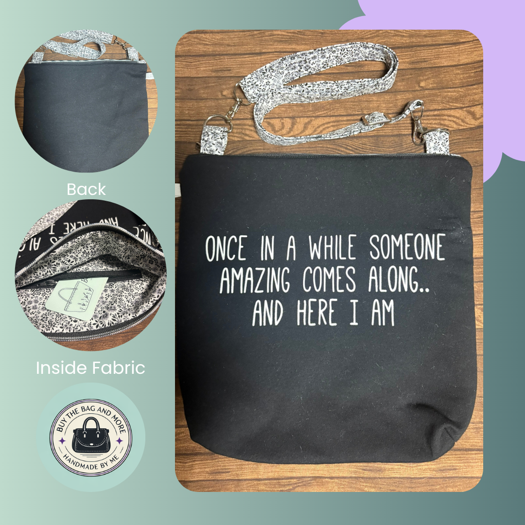 Vintage Tee Shirt Crossbody Bag – Adjustable Everyday Sling Bag