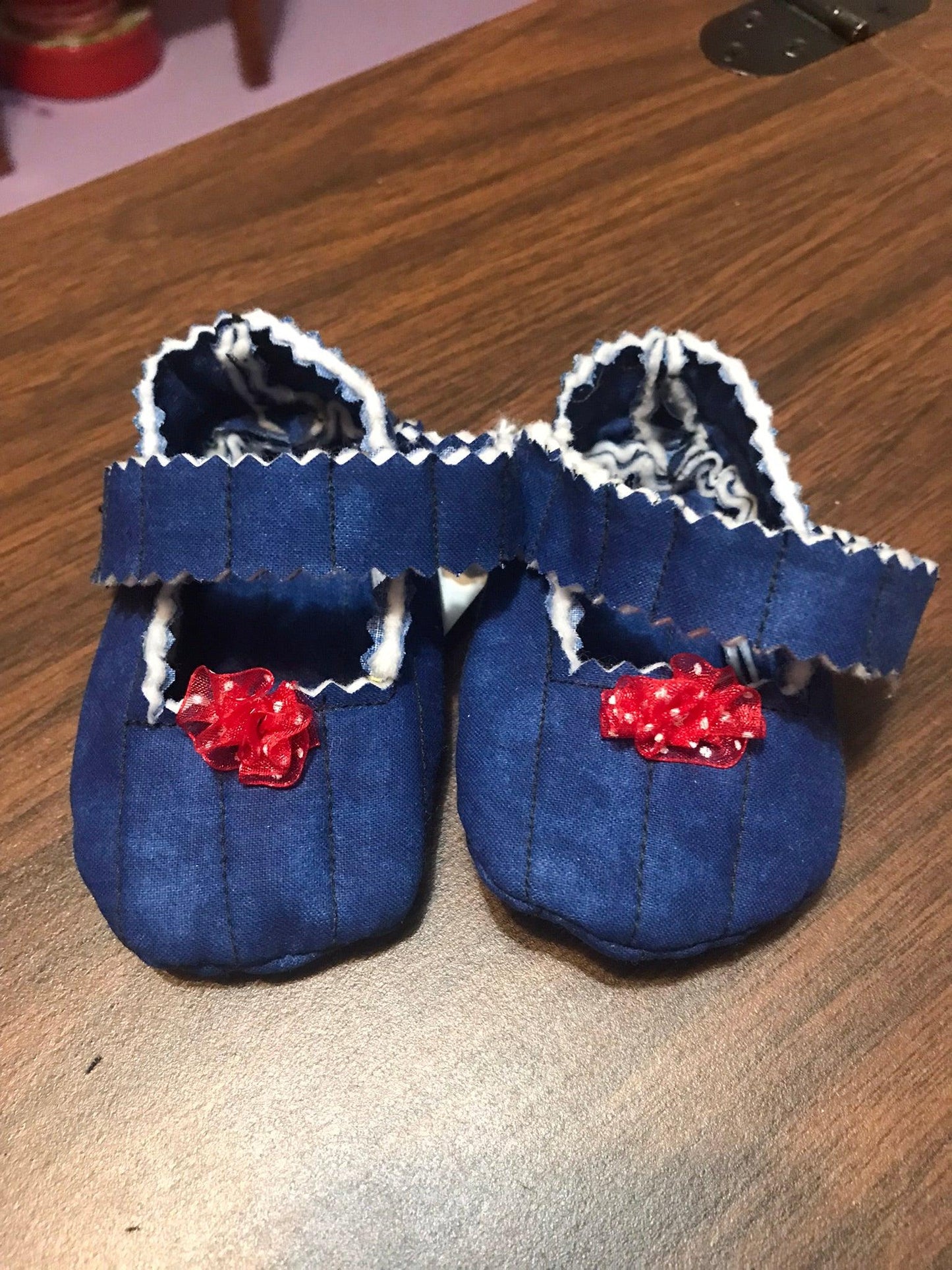 Hand-Crafted Quilted Newborn Velcro-Latch Shoes - Buy the Bag and More