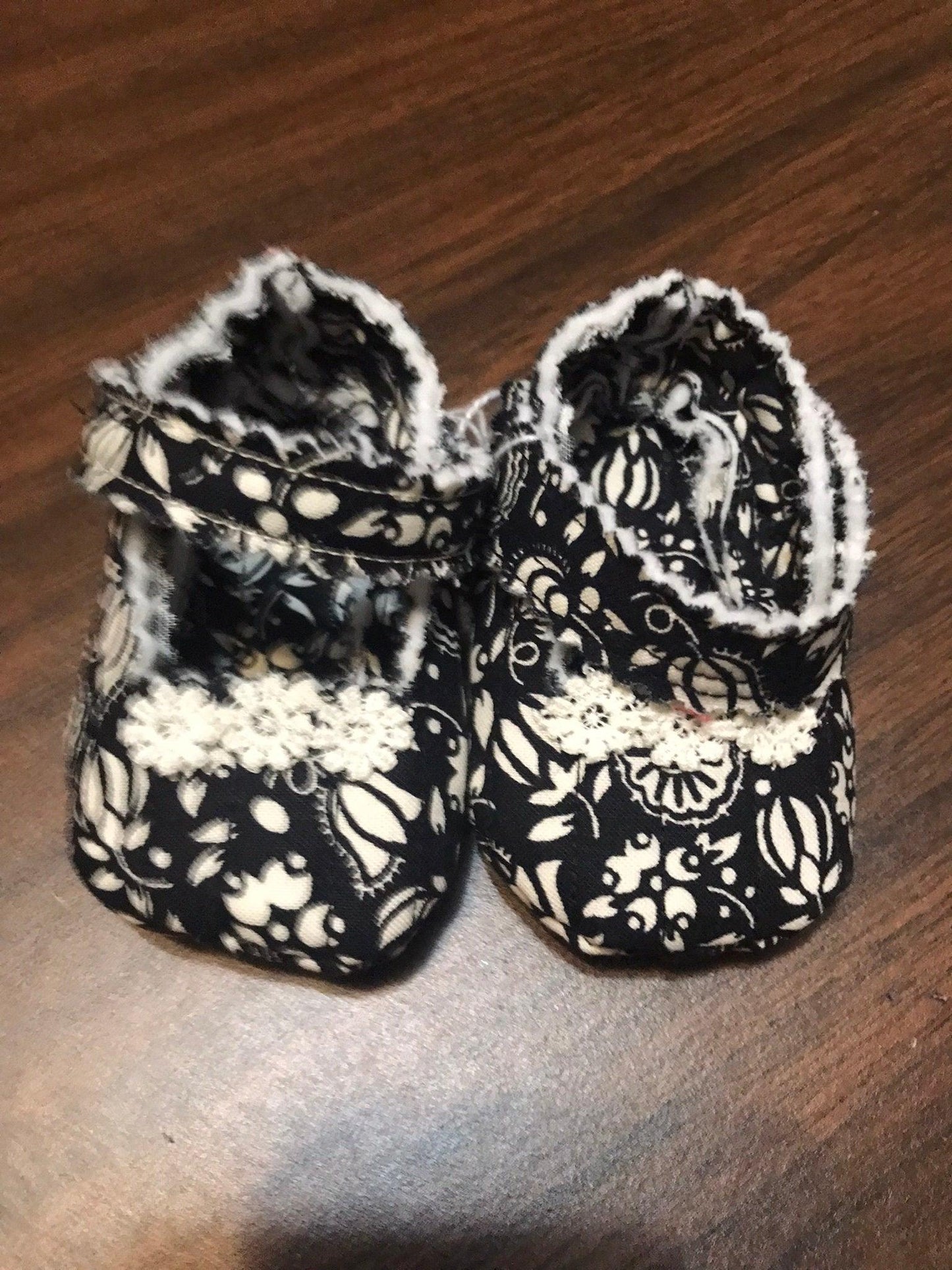 Hand-Crafted Quilted Newborn Velcro-Latch Shoes - Buy the Bag and More