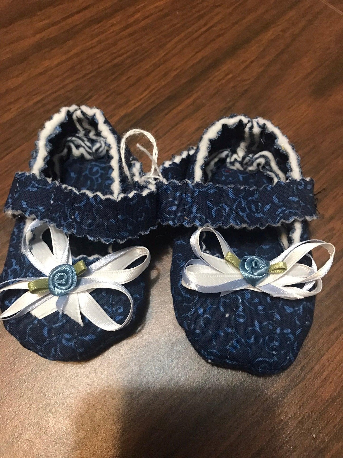 Hand-Crafted Quilted Newborn Velcro-Latch Shoes - Buy the Bag and More