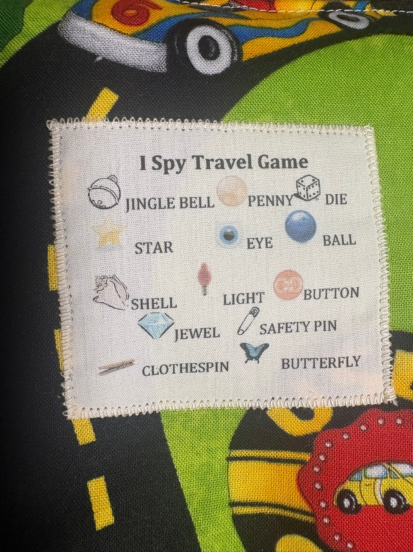 Hand-Crafted I Spy Travel Game – Kids Sensory Search Bean Bag