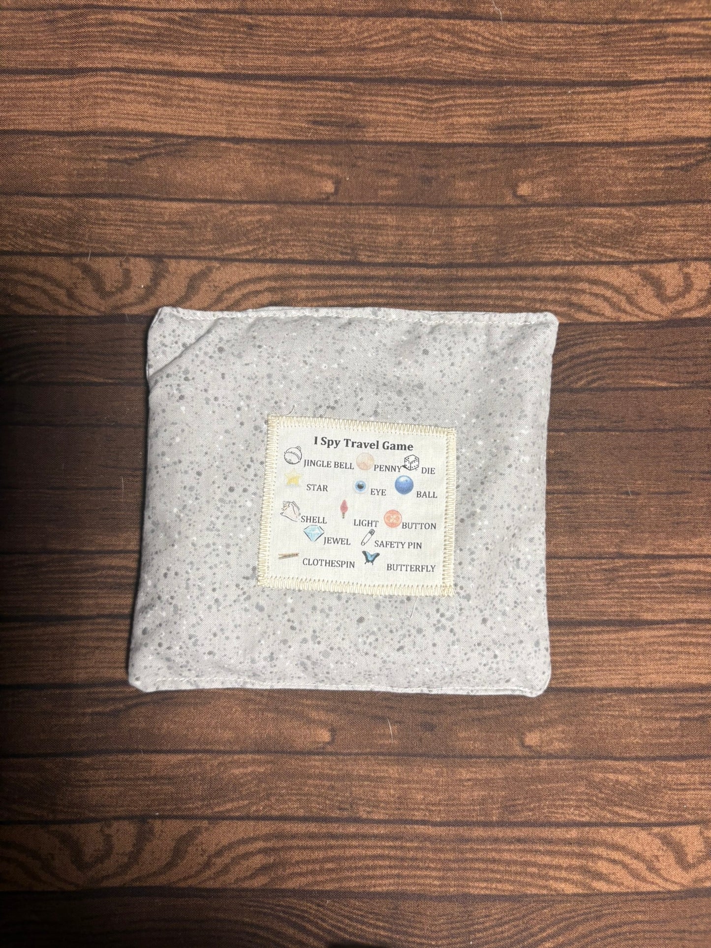 Hand-Crafted I Spy Travel Game – Kids Sensory Search Bean Bag