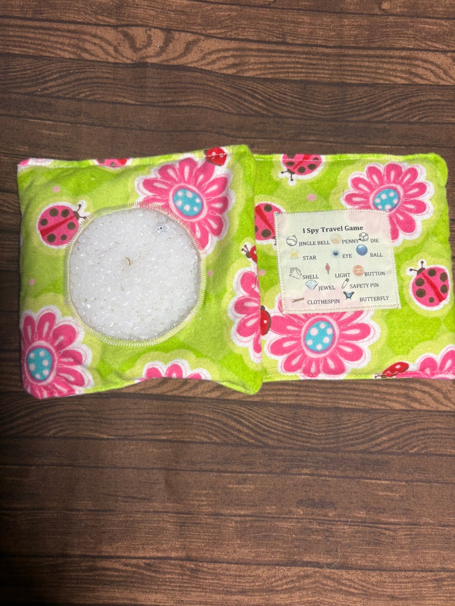 Hand-Crafted I Spy Travel Game – Kids Sensory Search Bean Bag