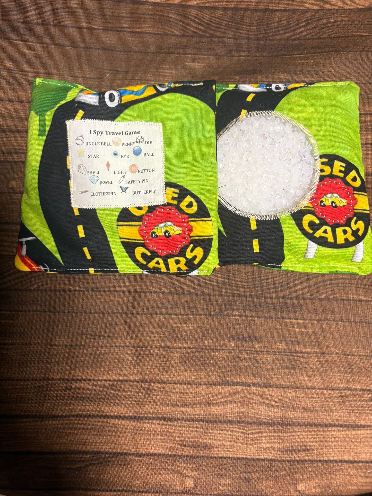 Hand-Crafted I Spy Travel Game – Kids Sensory Search Bean Bag