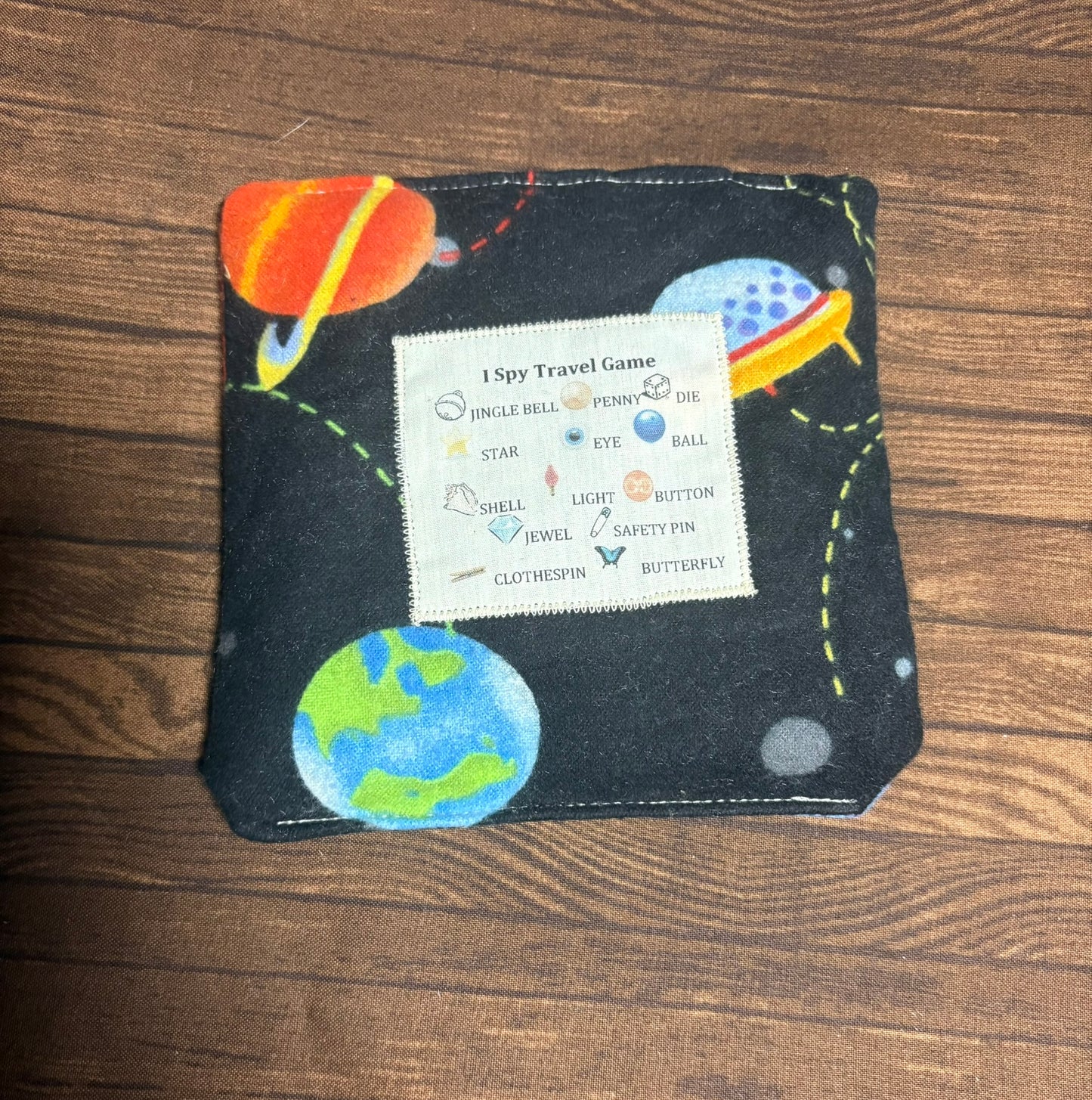 Hand-Crafted I Spy Travel Game – Kids Sensory Search Bean Bag