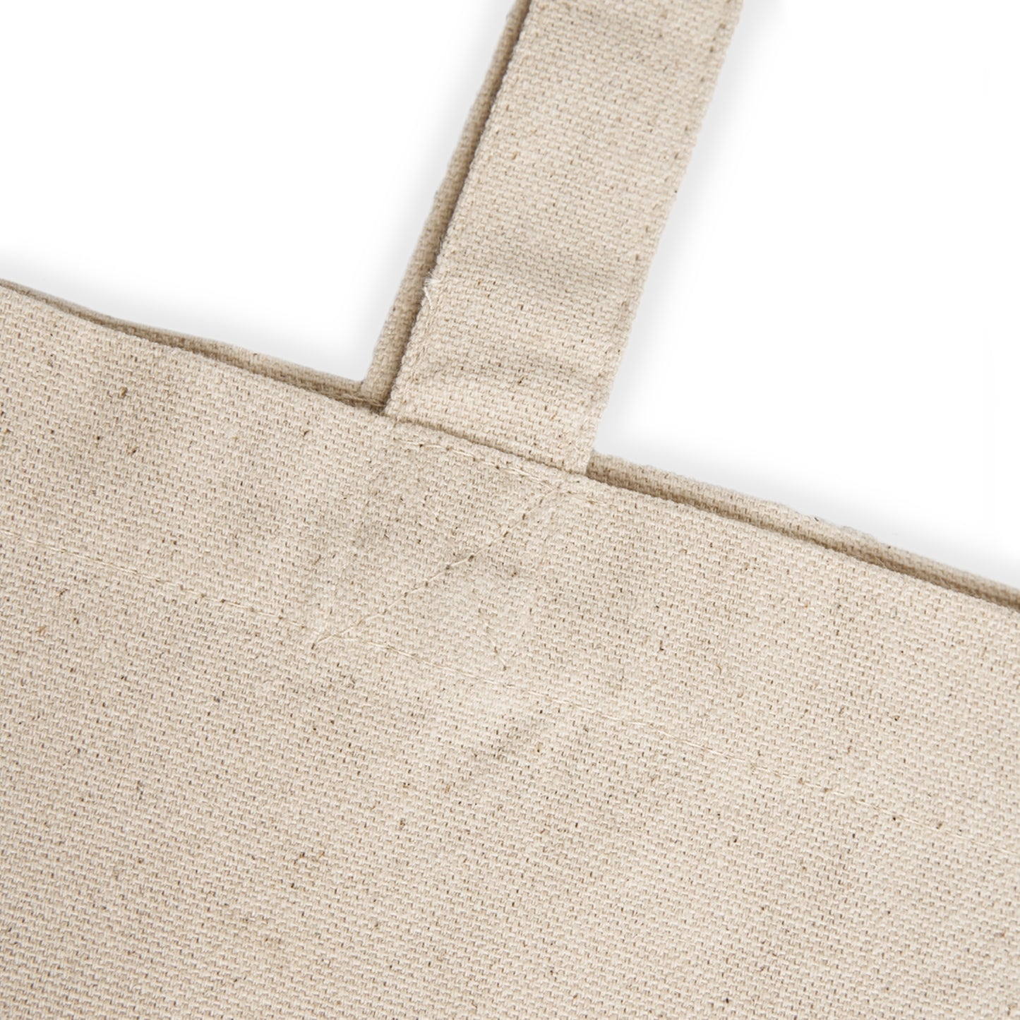 Close-up of a beige tote bag 