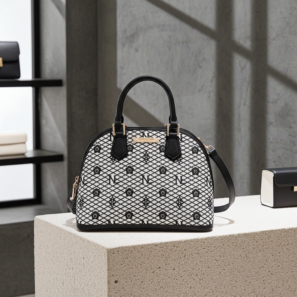 Nicole Lee USA Gracie Dome Satchel – Vegan Leather Top Handle Bag