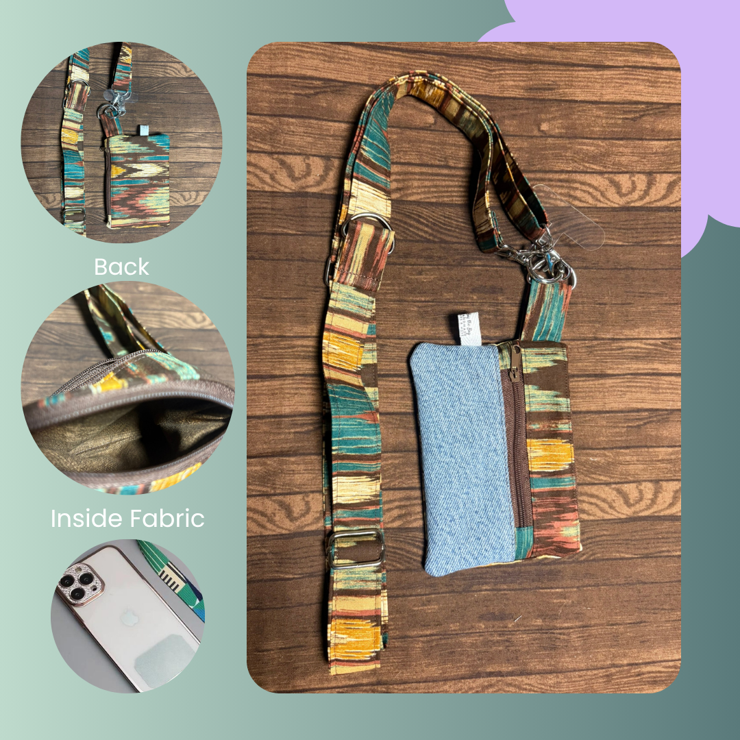 Western Pattern Phone lanyard with attached zipper Wallet-Buy the Bag and More
