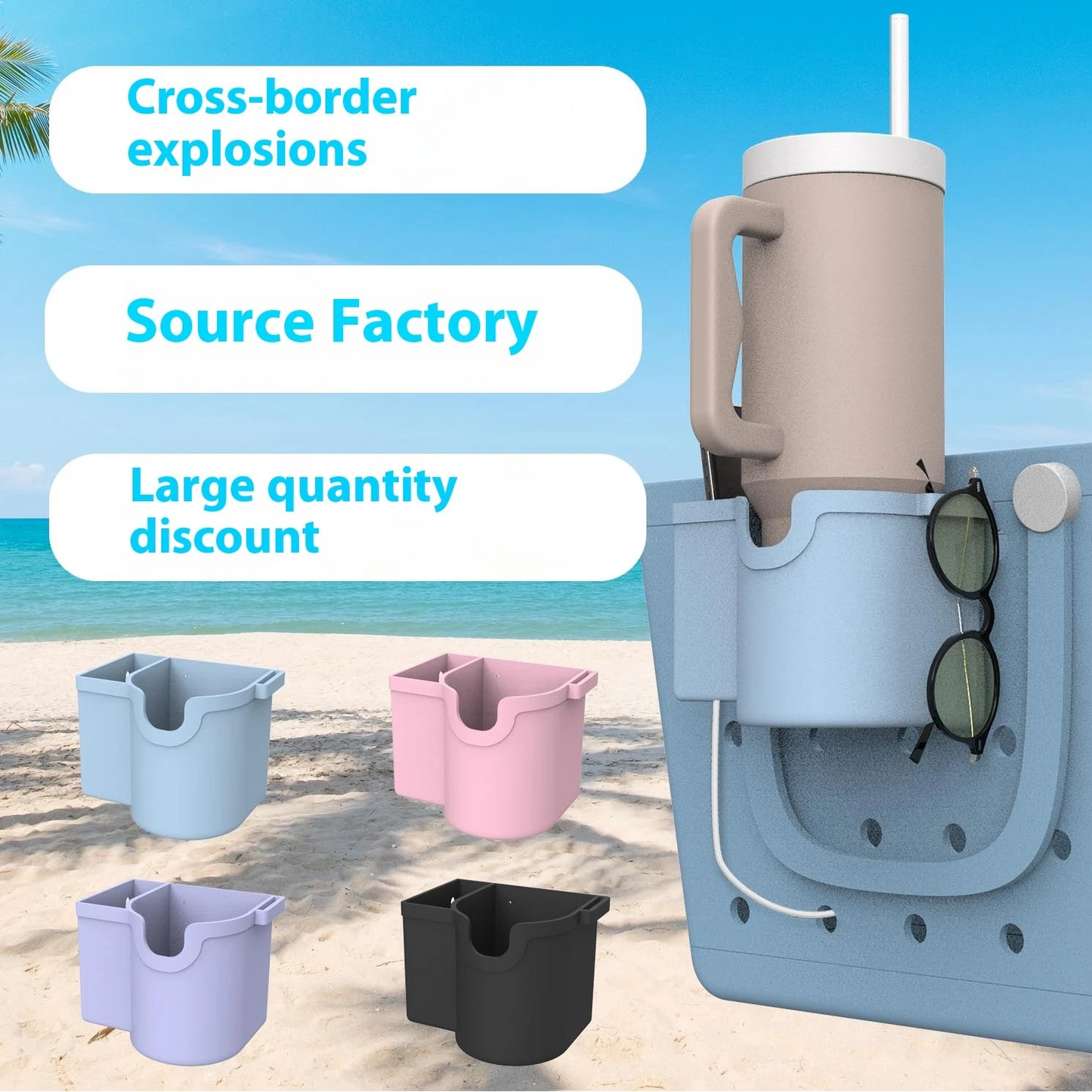 ShoreTote Waterproof Phone & Cup Holder Organizer