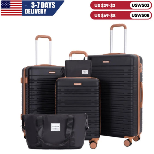 5 Piece hardshell luggage set